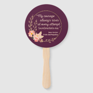 Pride and Prejudice Quote I - Cute Style Hand Fan