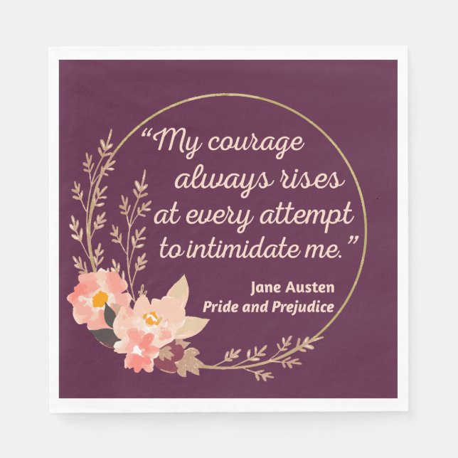 Pride and Prejudice Quote I - Cute Style Napkins (Front)