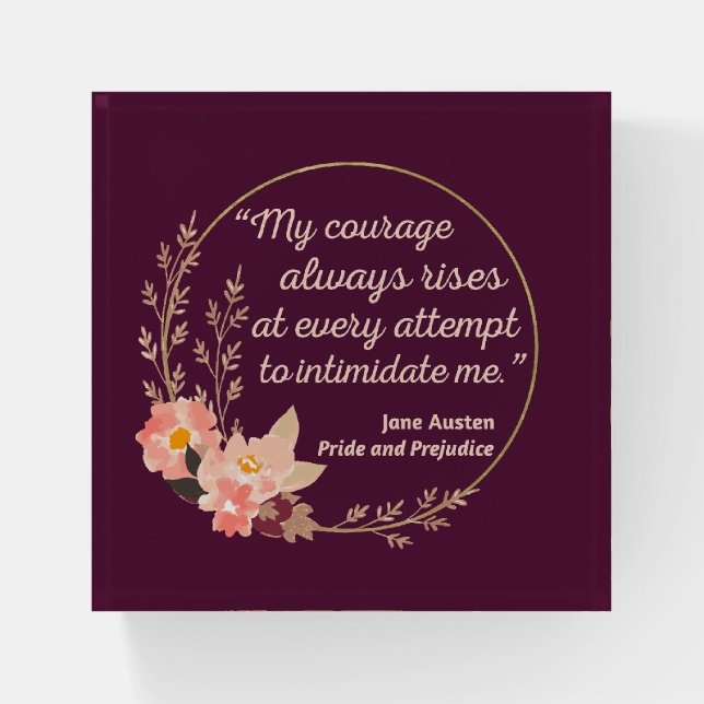 Pride and Prejudice Quote I - Cute Style Paperweight (Front)