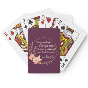 Pride and Prejudice Quote I - Cute Style Poker Cards