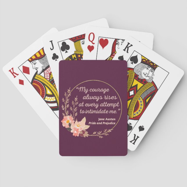 Pride and Prejudice Quote I - Cute Style Poker Cards (Back)