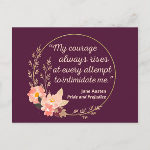 Pride and Prejudice Quote I - Cute Style Postcard