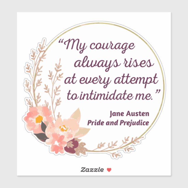 Pride and Prejudice Quote I - Cute Style Sticker (Sheet)