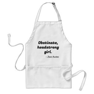Pride and Prejudice Quote II Adult Apron