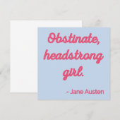 Pride and Prejudice Quote II - Cute Style (Front/Back)