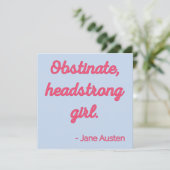 Pride and Prejudice Quote II - Cute Style (Standing Front)