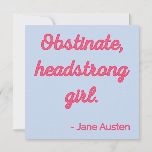 Pride and Prejudice Quote II - Cute Style (Front)