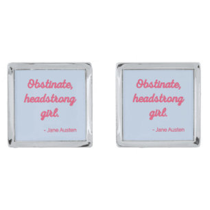Pride and Prejudice Quote II - Cute Style Cufflinks