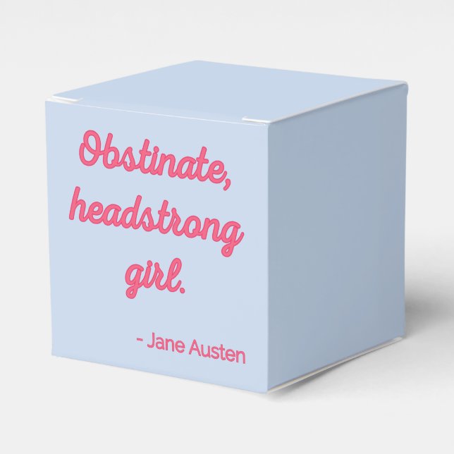 Pride and Prejudice Quote II - Cute Style Favor Boxes (Front Side)