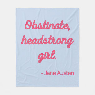 Pride and Prejudice Quote II - Cute Style Fleece Blanket