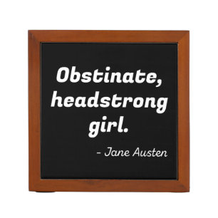 Pride and Prejudice Quote II Desk Organizer