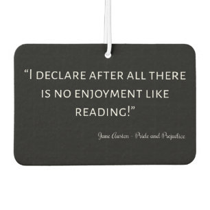 Pride and Prejudice Quote III Air Freshener