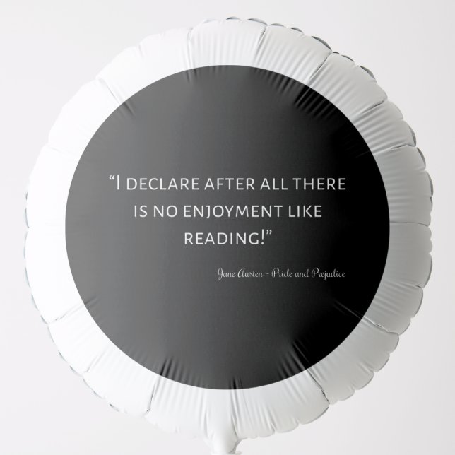 Pride and Prejudice Quote III Balloon (Front)