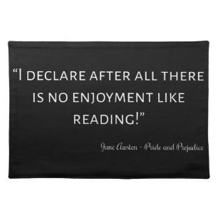 Pride and Prejudice Quote III Cloth Placemat