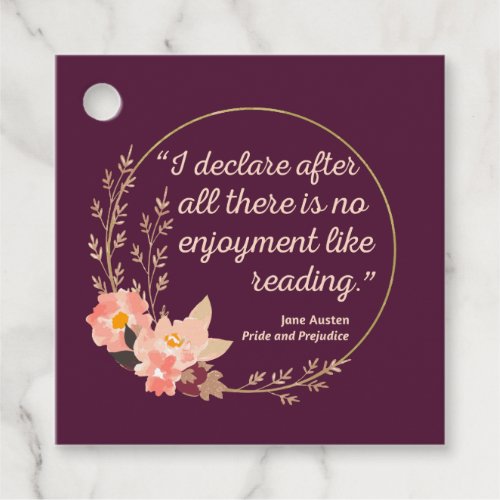 Pride and Prejudice Quote III _ Cute Style Favor Tags