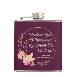 Pride and Prejudice Quote III - Cute Style Flask