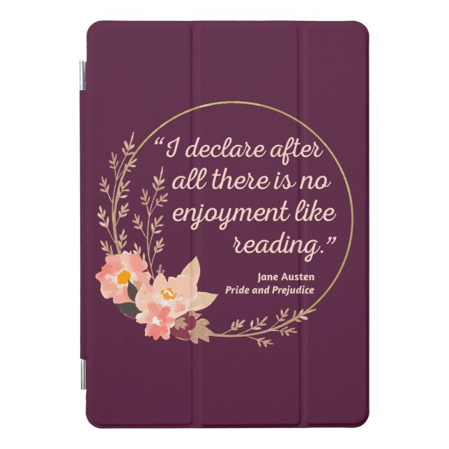 Pride and Prejudice Quote III - Cute Style iPad Pro Cover (Front)