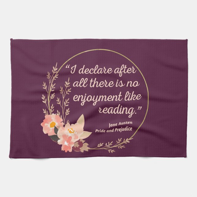 Pride and Prejudice Quote III - Cute Style Kitchen Towel (Horizontal)
