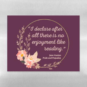 Pride and Prejudice Quote III - Cute Style Magnetic Dry Erase Sheet