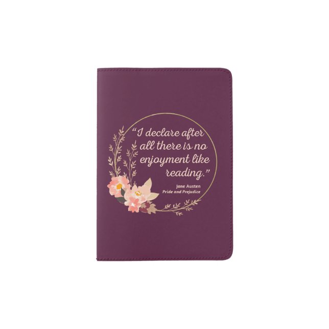 Pride and Prejudice Quote III - Cute Style Passport Holder (Front)