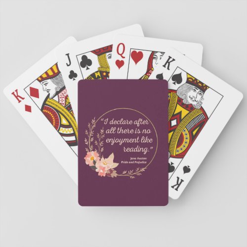 Pride and Prejudice Quote III _ Cute Style Poker Cards