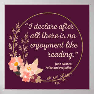Pride and Prejudice Quote III - Cute Style Poster
