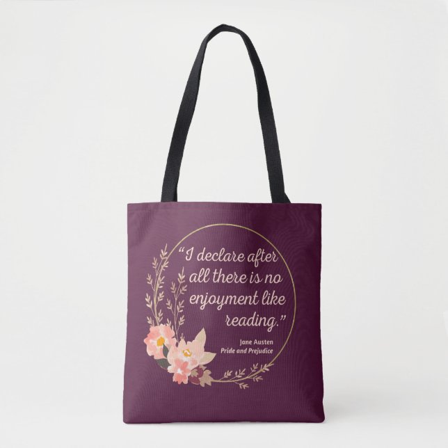 Pride and Prejudice Quote III - Cute Style Tote Bag (Front)