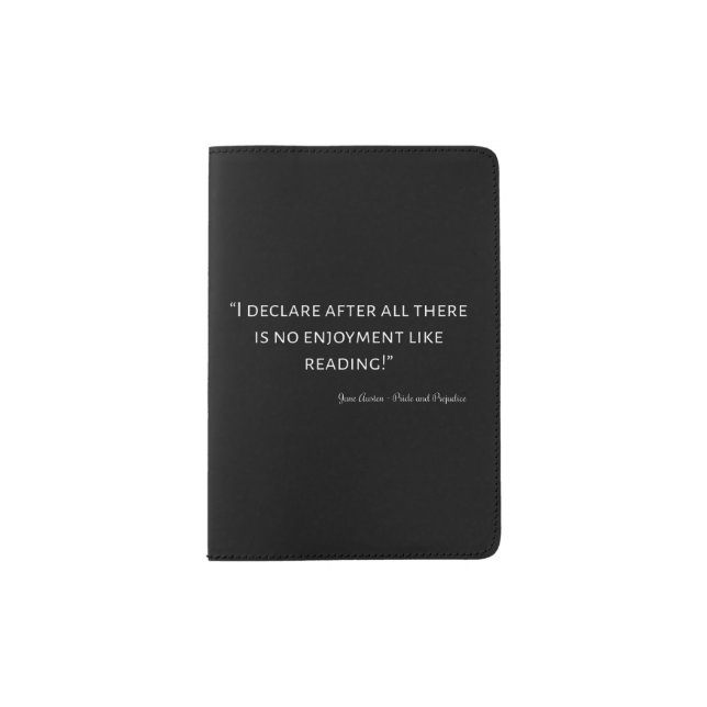 Pride and Prejudice Quote III Passport Holder (Front)