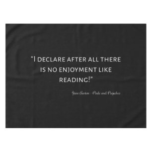 Pride and Prejudice Quote III Tablecloth