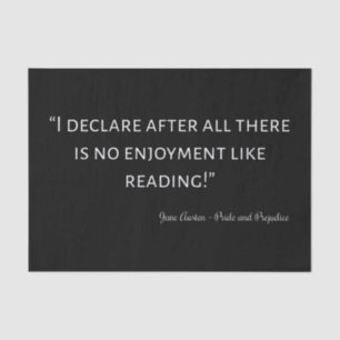 Pride and Prejudice Quote III Tissue Paper