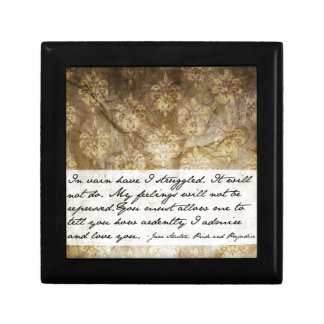 Pride and Prejudice Quote Jewelry Box