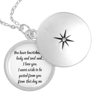Pride and Prejudice Quote Locket Necklace