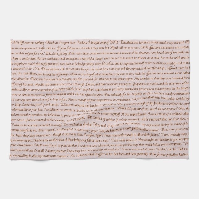 Pride and Prejudice Quote Towel (Horizontal)