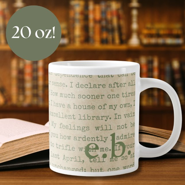 Pride and Prejudice Quotes Personalized Jumbo Mug (Creator Uploaded)