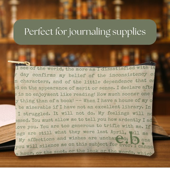 Pride and Prejudice Quotes Personalized Pencil Accessory Pouch (Creator Uploaded)