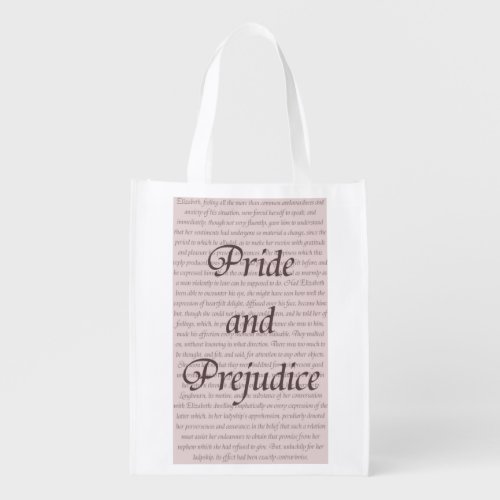 Pride and Prejudice Reusable Grocery Bag