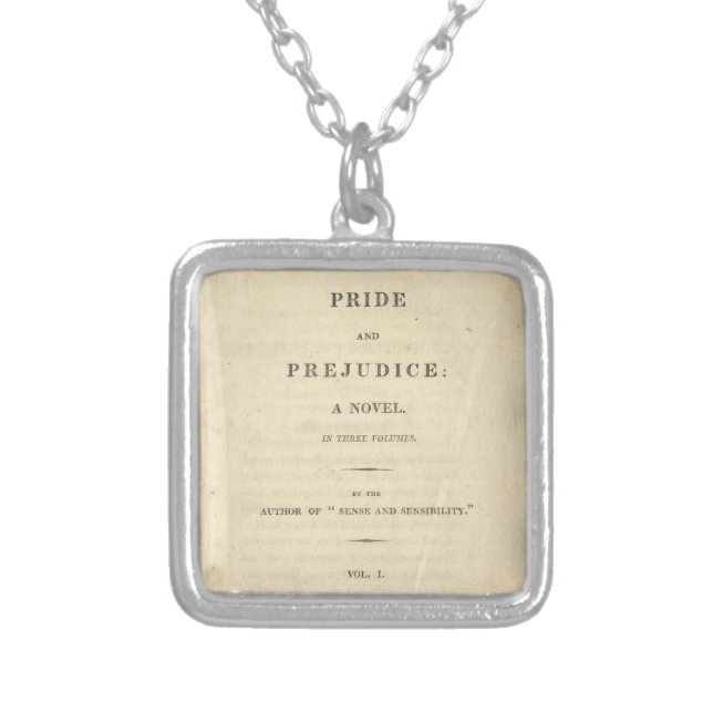 Pride and Prejudice Silver Necklace (Front)