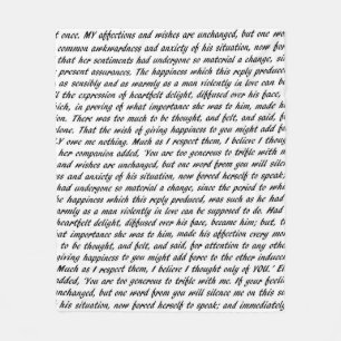 Pride and Prejudice Text Fleece Blanket