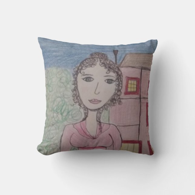 Pride and Prejudice Throw Pillow (Front)