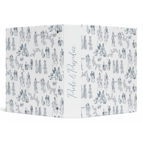 Pride and Prejudice Toile de Jouy 3 Ring Binder