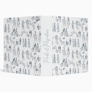 Pride and Prejudice Toile de Jouy 3 Ring Binder