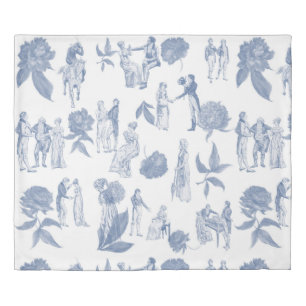 Pride and Prejudice Toile de Jouy Duvet Cover