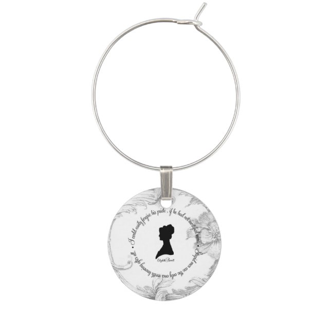 Pride and Prejudice Wine Charm (Front)