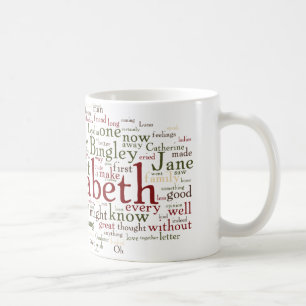 Pride and Prejudice Word Cloud Coffee Mug