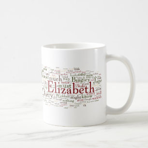 Pride and Prejudice Word Cloud Coffee Mug