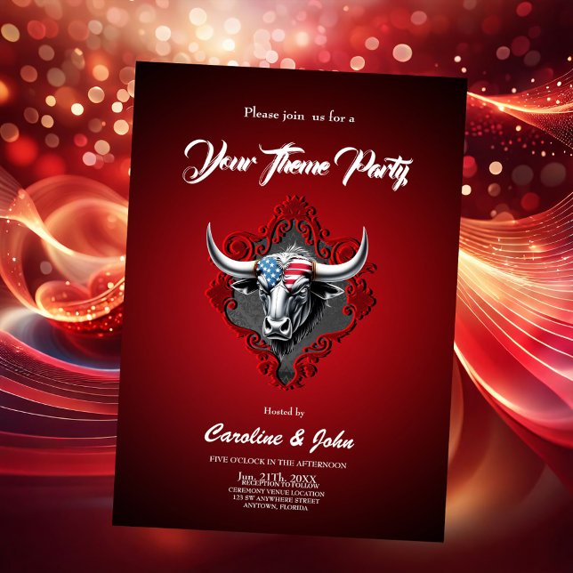 Pride and strength, an American bull  Invitation (Creator Uploaded)