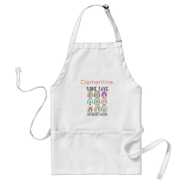 Pride Apron with colorful rainbows (Front)