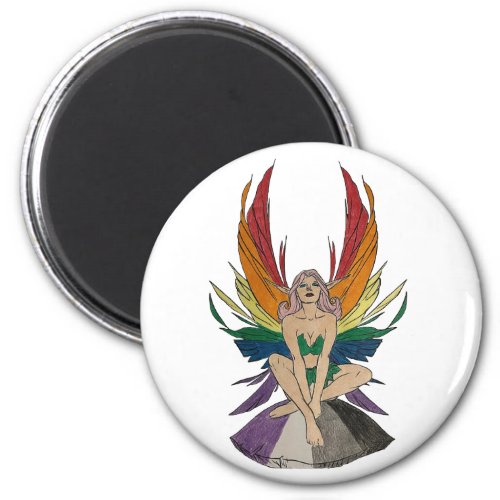 Pride Asexual Faerie Magnet