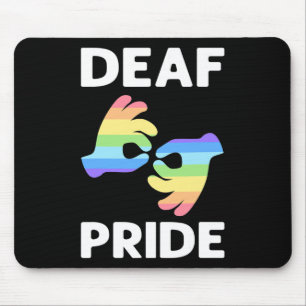 Pride. Asl Awareness Hand Sign Language Deaf Pride Mouse Pad