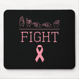 Pride Asl Fight Breast Cancer Awareness Ribbon Gif Mouse Pad